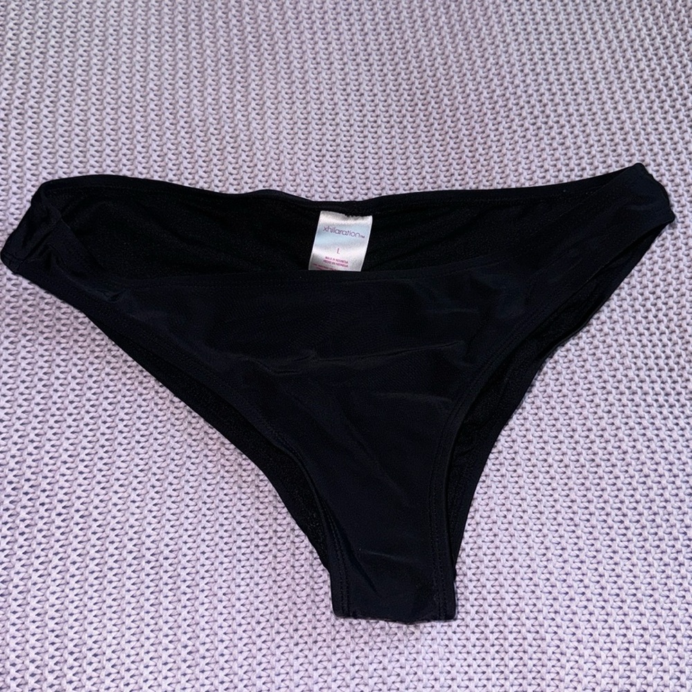 Xhilaration™ black ruched bikini swim bottoms